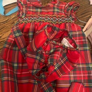 Laura Ashley Red Plaid Kids Christmas dress